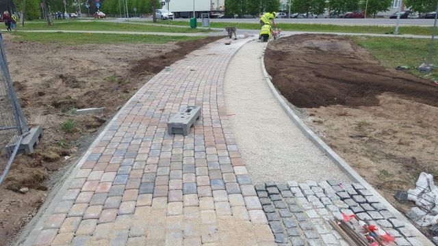 Segumu izbūve, zāliena un apstādījumu ierīkošana 8