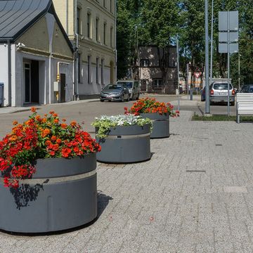 Nogāžu stiprināšana ar dabīgo ģeopaklāju, zālienšūnu ieklāšana, zāliena un apstādījumu ierīkošana, celiņu un laukumu bruģēšana un asfaltēšana, labiekārtojuma elementu (soli, atkritumu urnas, voloturētāji, karogu masti) uzstādīšana 1