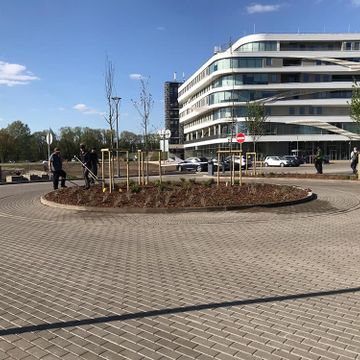 Zāliena un apstādījumu ierīkošana, palisāžu konstrukciju izveidošana, nogāzes veidošana un stiprināšana, salmu paklāja ieklāšana nogāzēs, bruģa ieklāšana 6